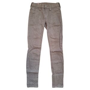 True Religion Gray Snake Print Skinny Jeans size 25